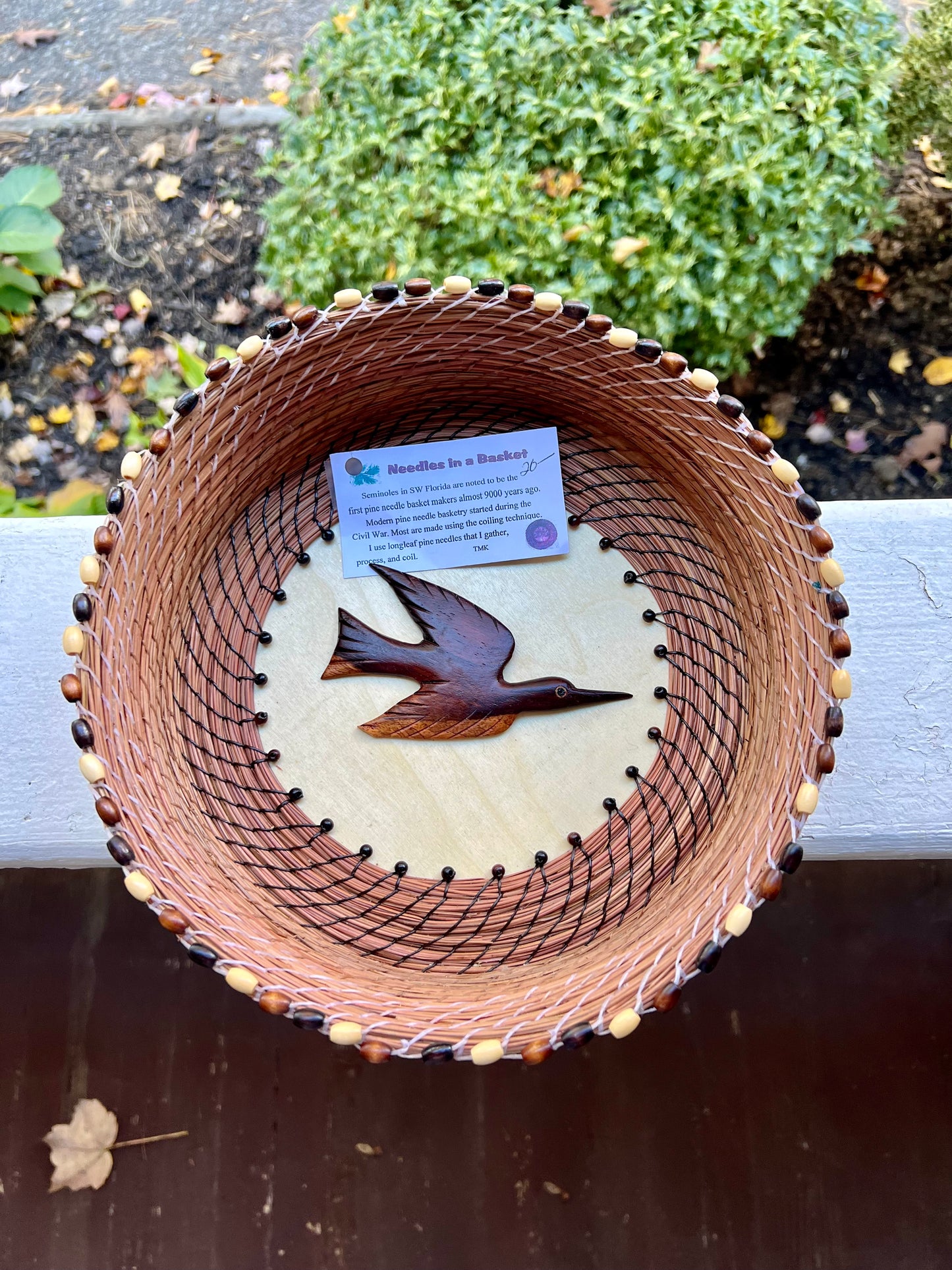 Handmade "Needles in a Basket" Basket