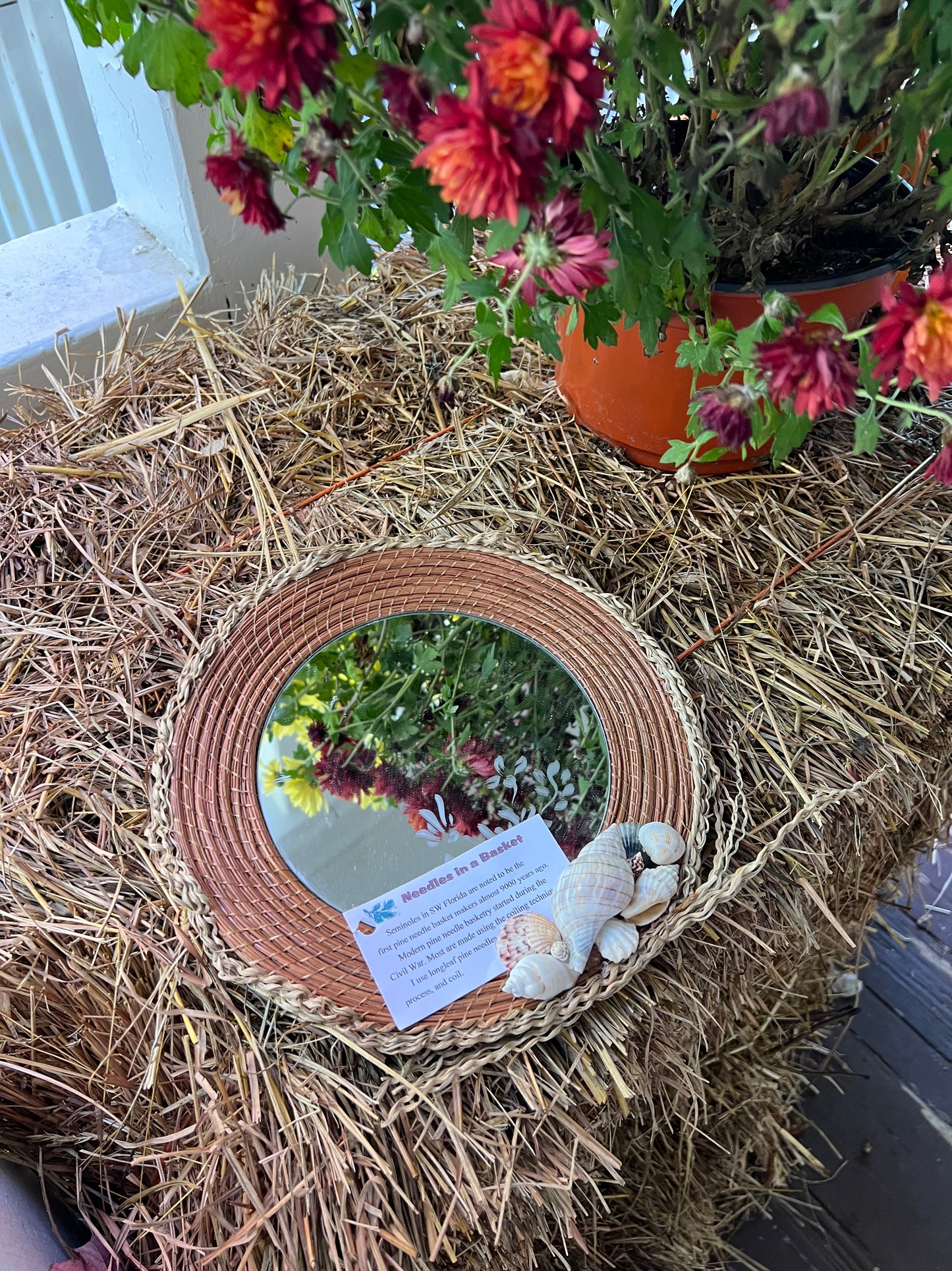 Handmade "Needles in a Basket" Mirror