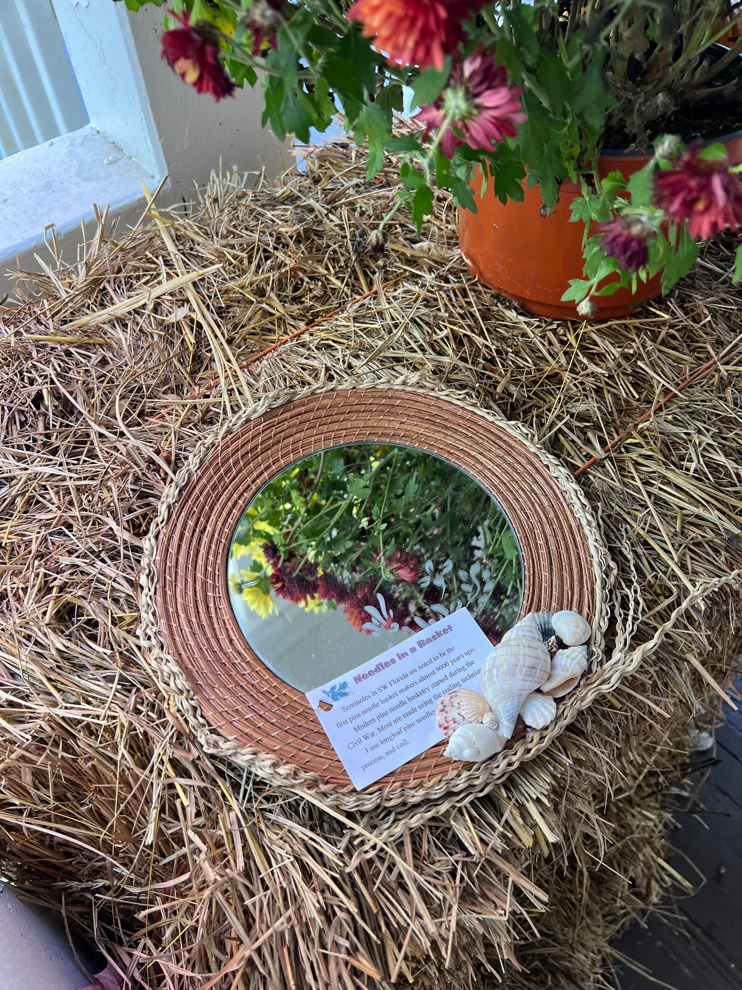 Handmade "Needles in a Basket" Mirror