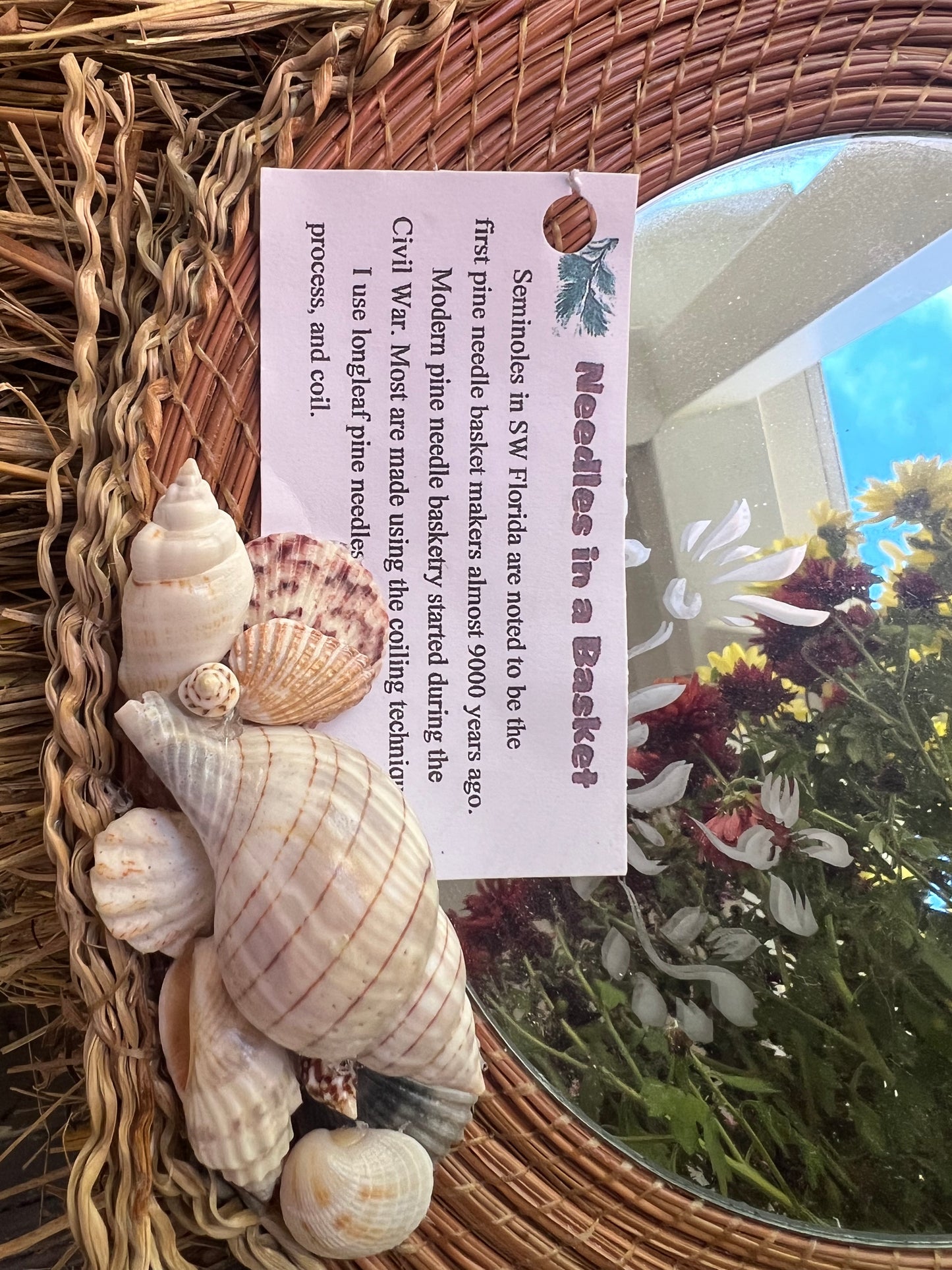 Handmade "Needles in a Basket" Mirror