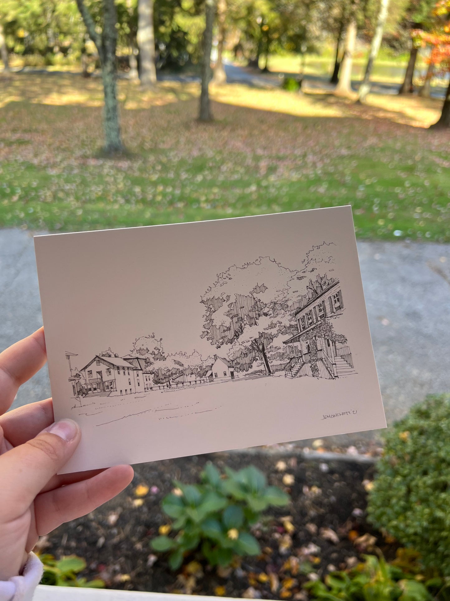 Hand Drawn Blank Cards (Liebenzell Buildings)