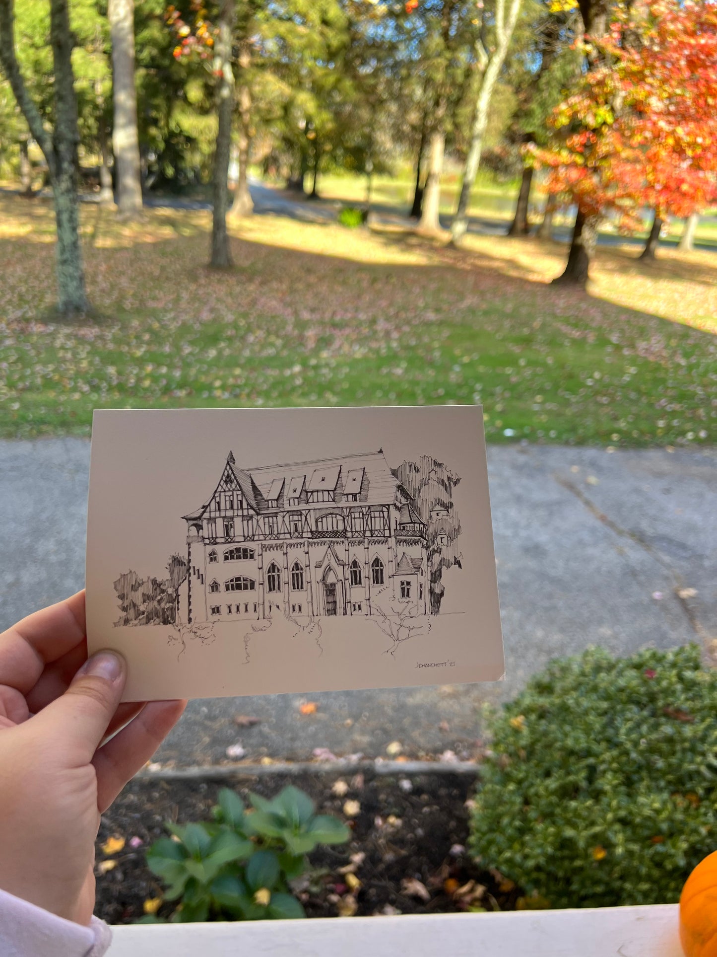 Hand Drawn Blank Cards (Liebenzell Buildings)